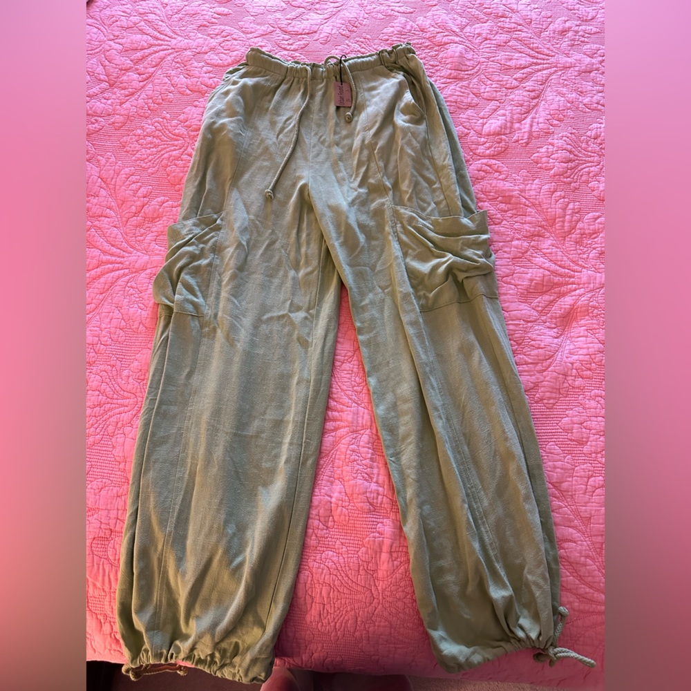DOUBLE ZERO green comfy pants